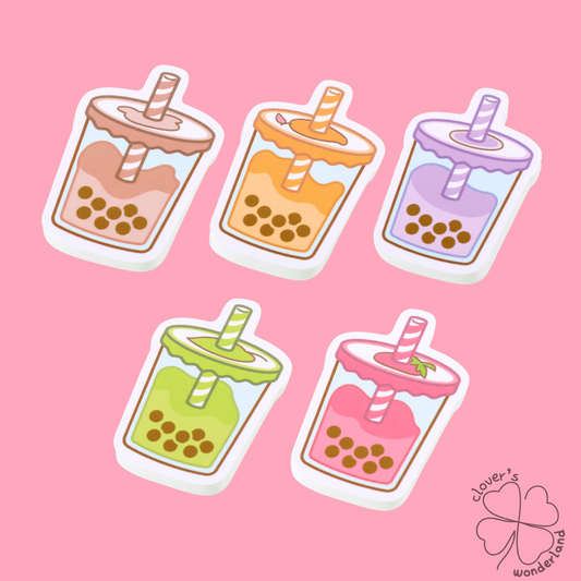 Kawaii Boba Tea Vinyl Sticker