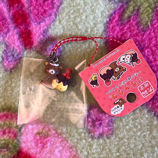 San-x Rilakkuma Takoyaki Vintage Gotochi Phone Charm