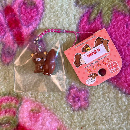 San-x Rilakkuma Cooked Squid Vintage Gotochi Phone Charm