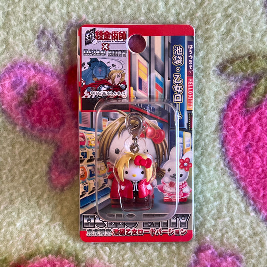 Hello Kitty Full Metal Alchemist Edward Elric Zipper Phone Charm