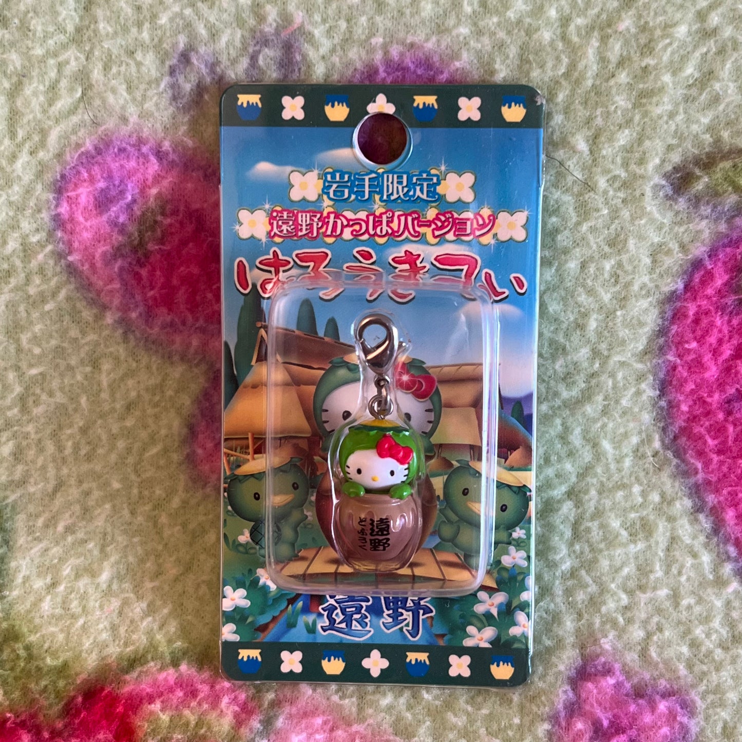 Hello Kitty Melon Turtle Costume Gotochi Phone Charm