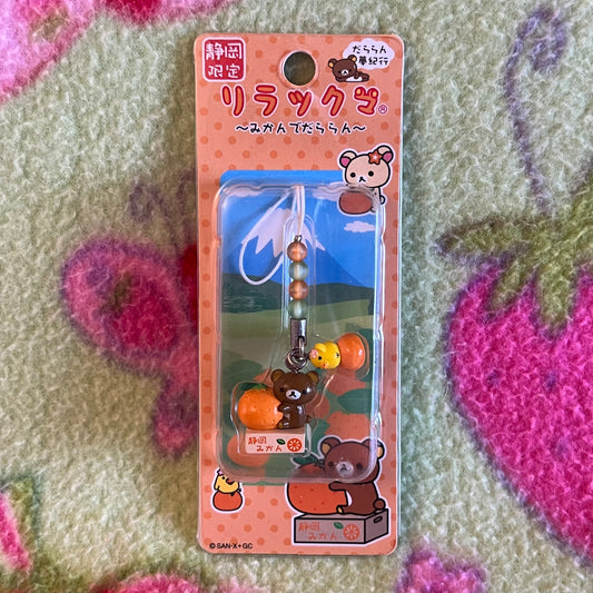 San-x Rilakkuma and Kiiroitori Orange Vintage Gotochi Phone Charm