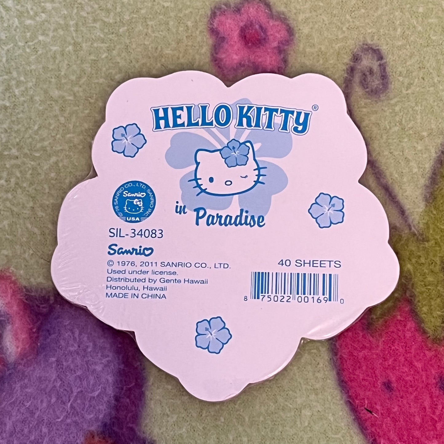 Sanrio Hello Kitty in Paradise Hibiscus Hawaii Memo Pad