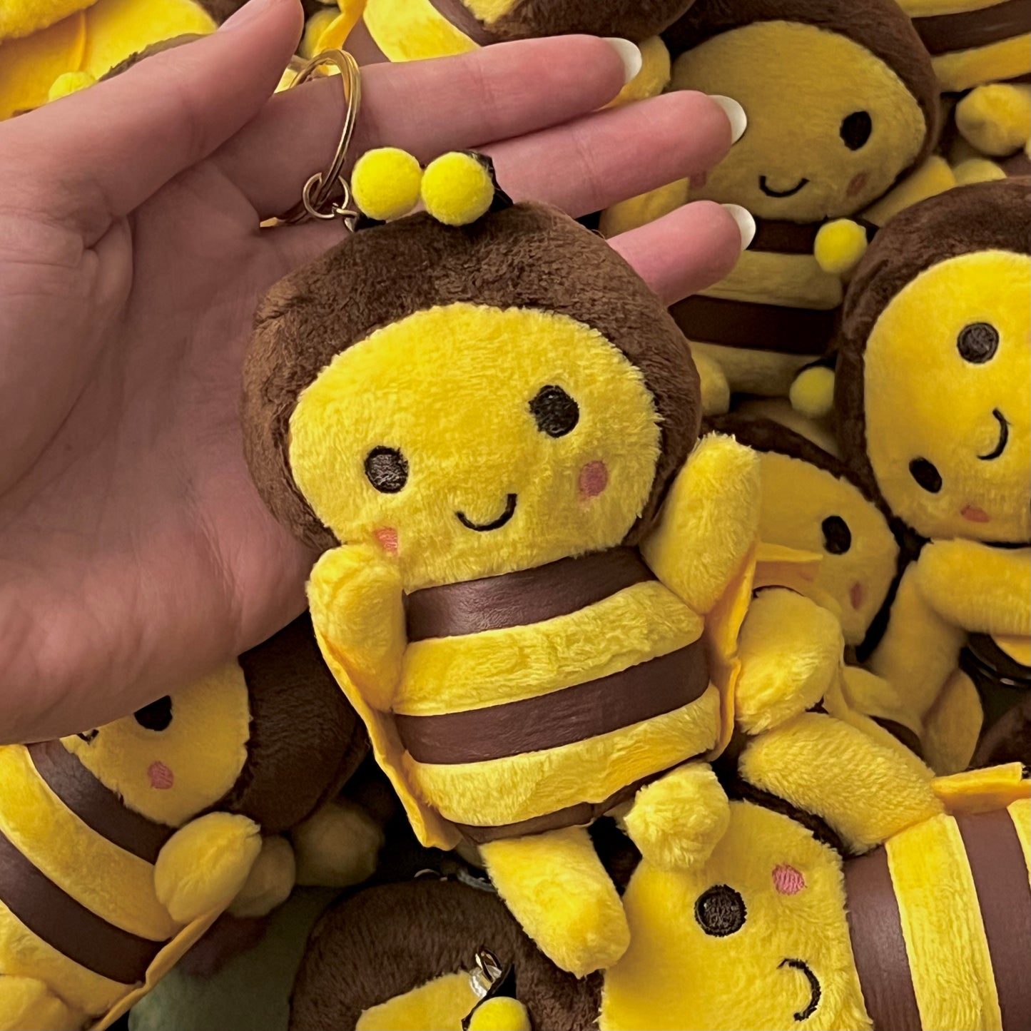 Kawaii Bee Plush Keychain