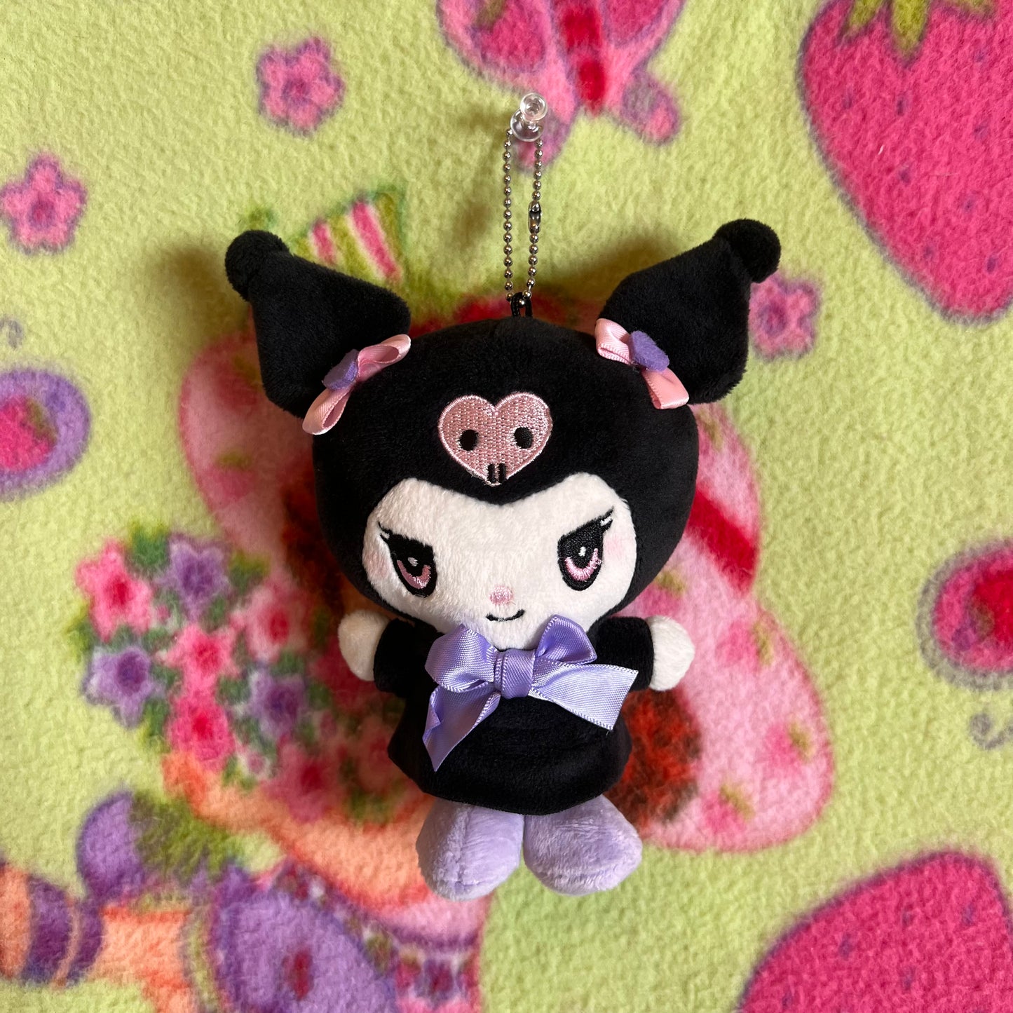 Kuromi Pink and Purple Prize Keychain Plush 6" Sanrio Japan Lottery Plush