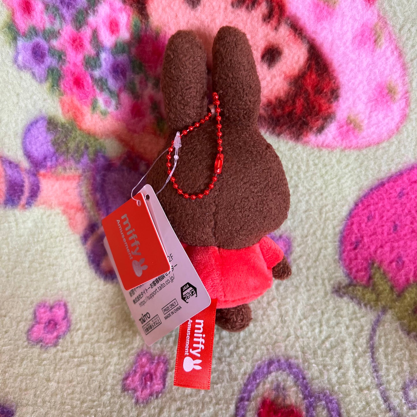 Melanie Red Dress Taito Keychain Prize Plush 6" Miffy Amusement Japanese Plush